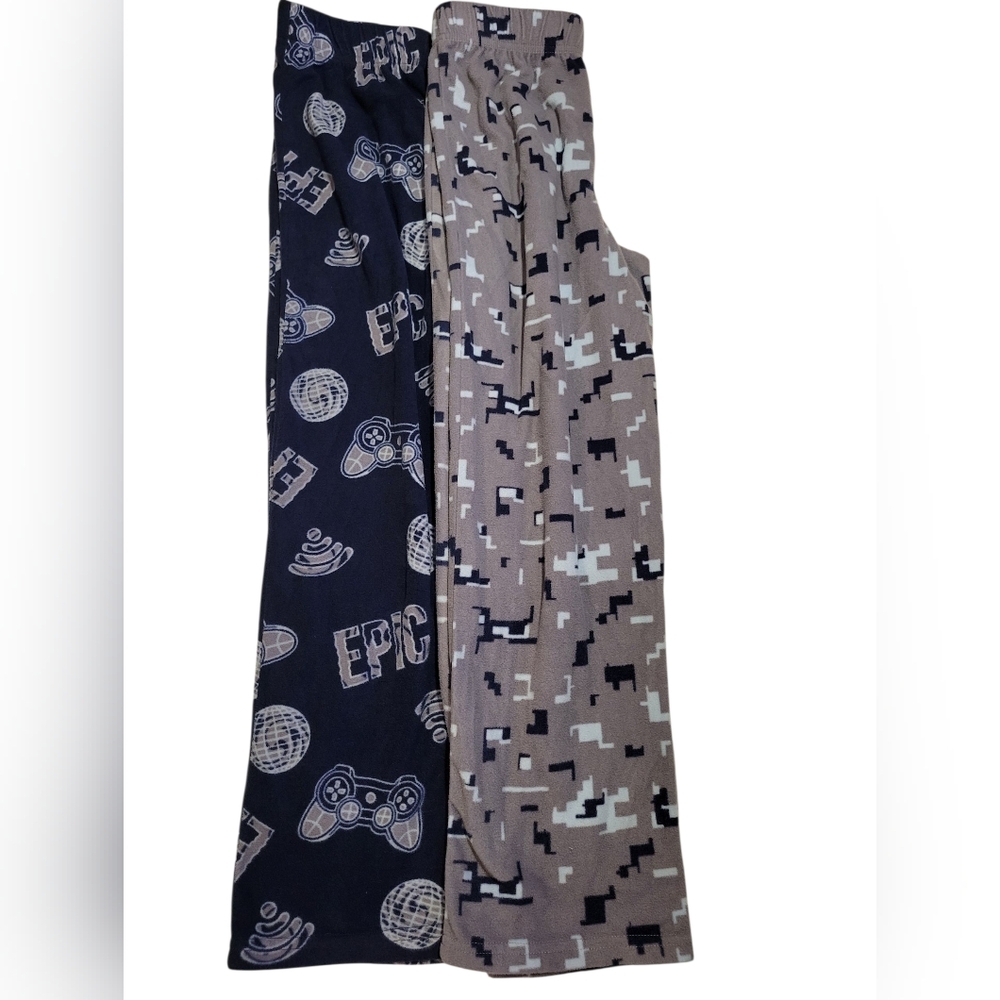 Boys 2 Pack Cuddl Duds Blue and Gray Pajama Pants - Picture 5 of 5